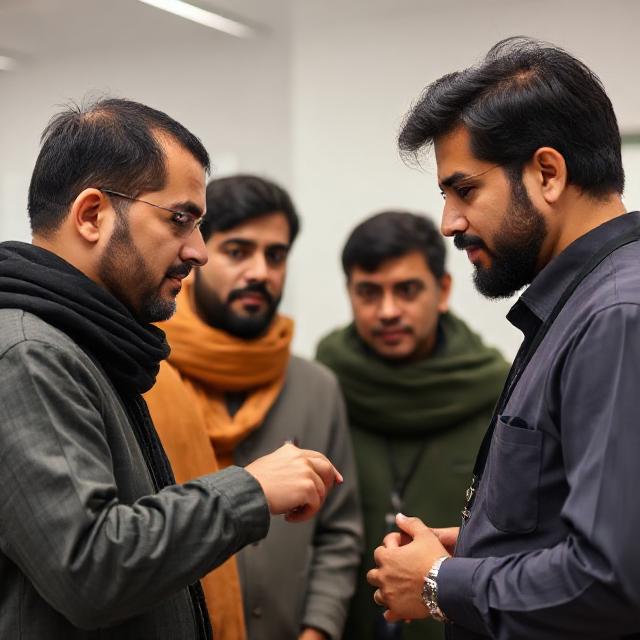 Team reviewing AI agent results